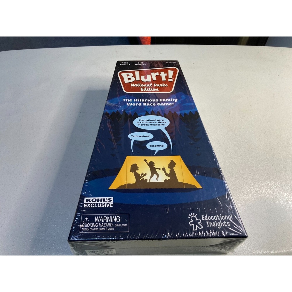 BLURT National Parks Edition Educational Family Word Race Game Vocabulary Sealed
